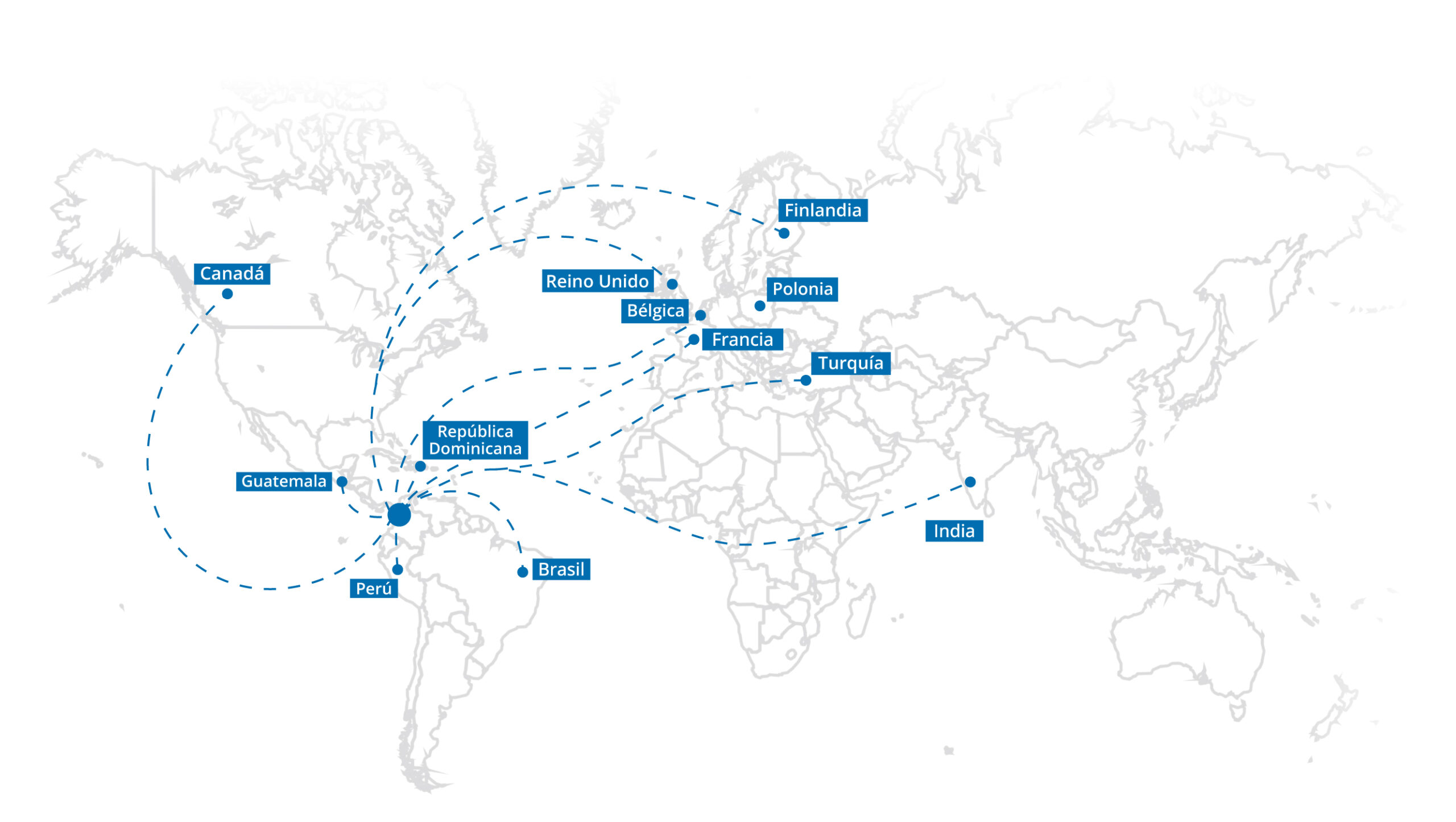 Mapa Alcance Mundial Minex